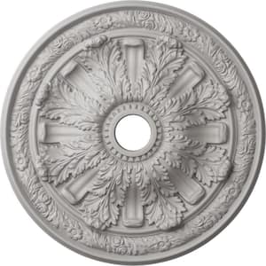 3-1/4 in. x 30 in. x 30 in. Polyurethane Flagstone Ceiling Medallion, Ultra Pure White