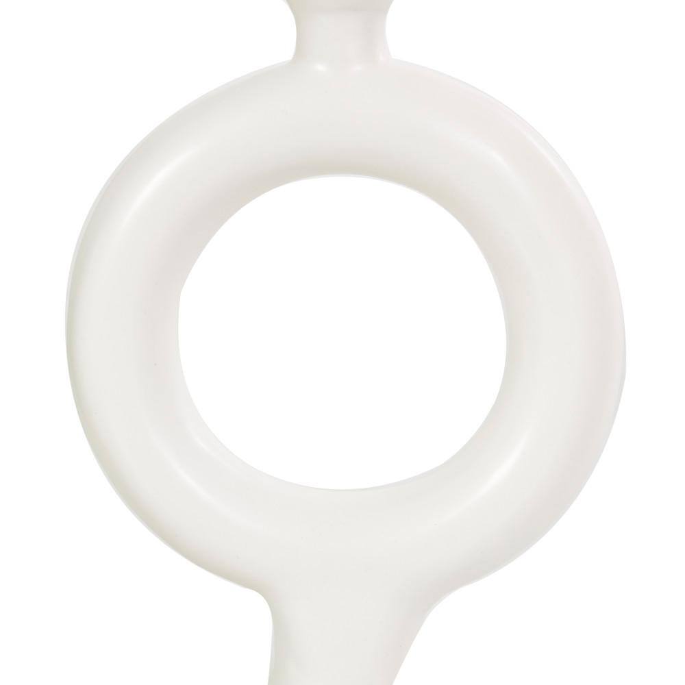 Modern Black and White Ceramic Circular Candlestick Set