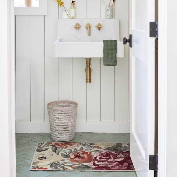 Machine Washable Rug with Standard Pad - Camellia Currant 2 ft. x 3 ft.