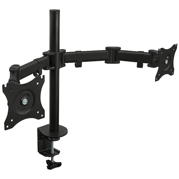 mount-it! 13 in. to 27 in. Full Motion Dual Monitor Desk Mount for Screens
