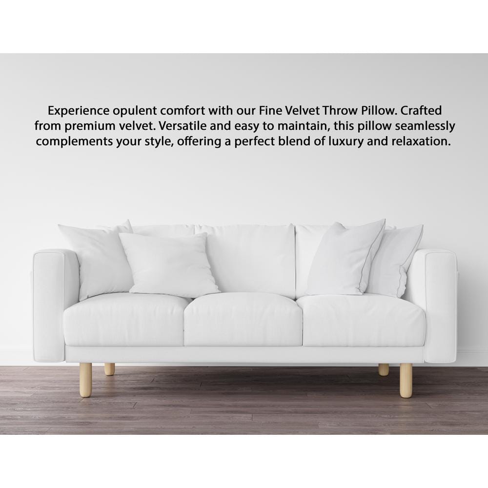 White Hypoallergenic Velvet Euro Pillow Covers Set of 2