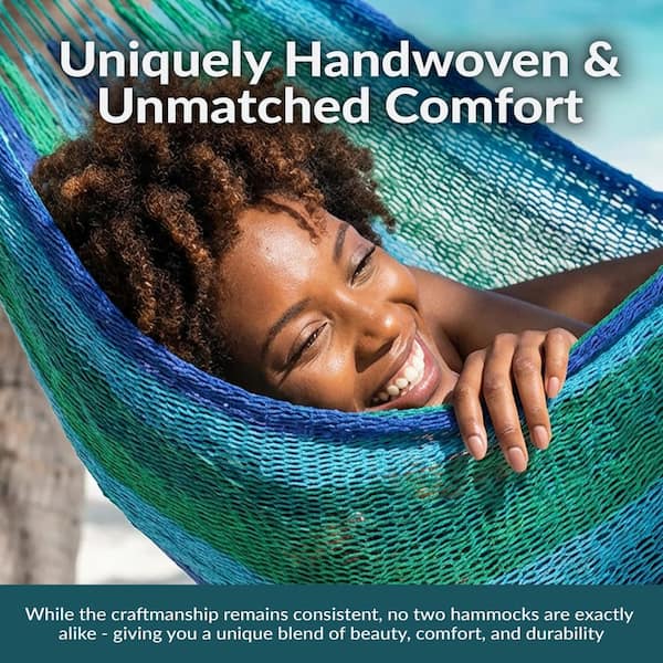 Sunnydaze 2-Person Cotton and Nylon Woven Mayan Hammock Bed