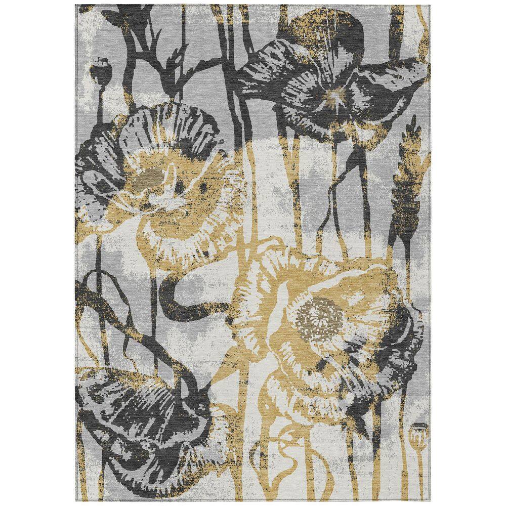 Chantille Machine Washable Indoor/Outdoor Abstract ACN2894 Pewter 3 ft. x 5 ft. Area Rug price history on PriceWatchPro