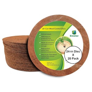 0.3 in. x 24 in. Coconut Fibers Mulch Tree Ring Protector Mat (20-Pack)