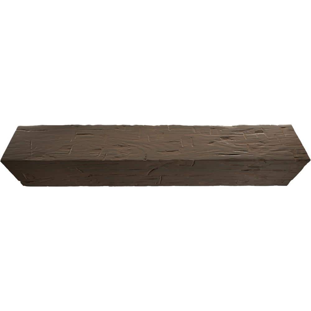 Hand Hewn Cedar Bark Faux Wood Ceiling Beam, 4" x 4" x 8'