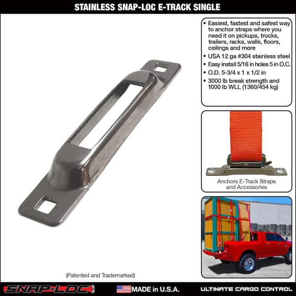 SNAP-LOC E-Track Single Truck Trailer Tie-Down Anchor Kit with 2