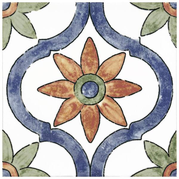 Sentier des Bourges 5 in. x 5 in. Porcelain Floor and Wall Take Home Tile Sample