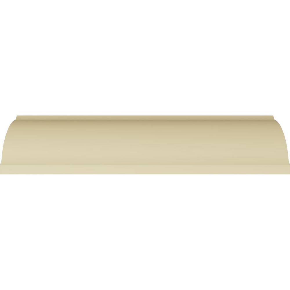 Primed White Geometric Polyurethane Crown Moulding Sample, 12" Length