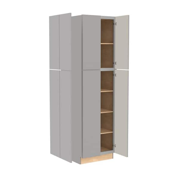 Hargrove 23.8 in. W x 0.75 in. D x 90 in. H Pantry Kitchen Cabinet Matching End Panel in Veiled Gray