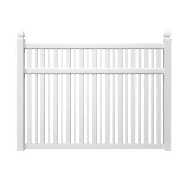 Veranda Pro Series 6 Ft H X 8 Ft W White Vinyl Lafayette Spaced Picket Fence Panel 144734 The Home Depot Veranda Pro Series 6 Ft H X 8 Ft W White Vinyl Lafayette Spaced Picket Fence Panel 144734 The Home Depot