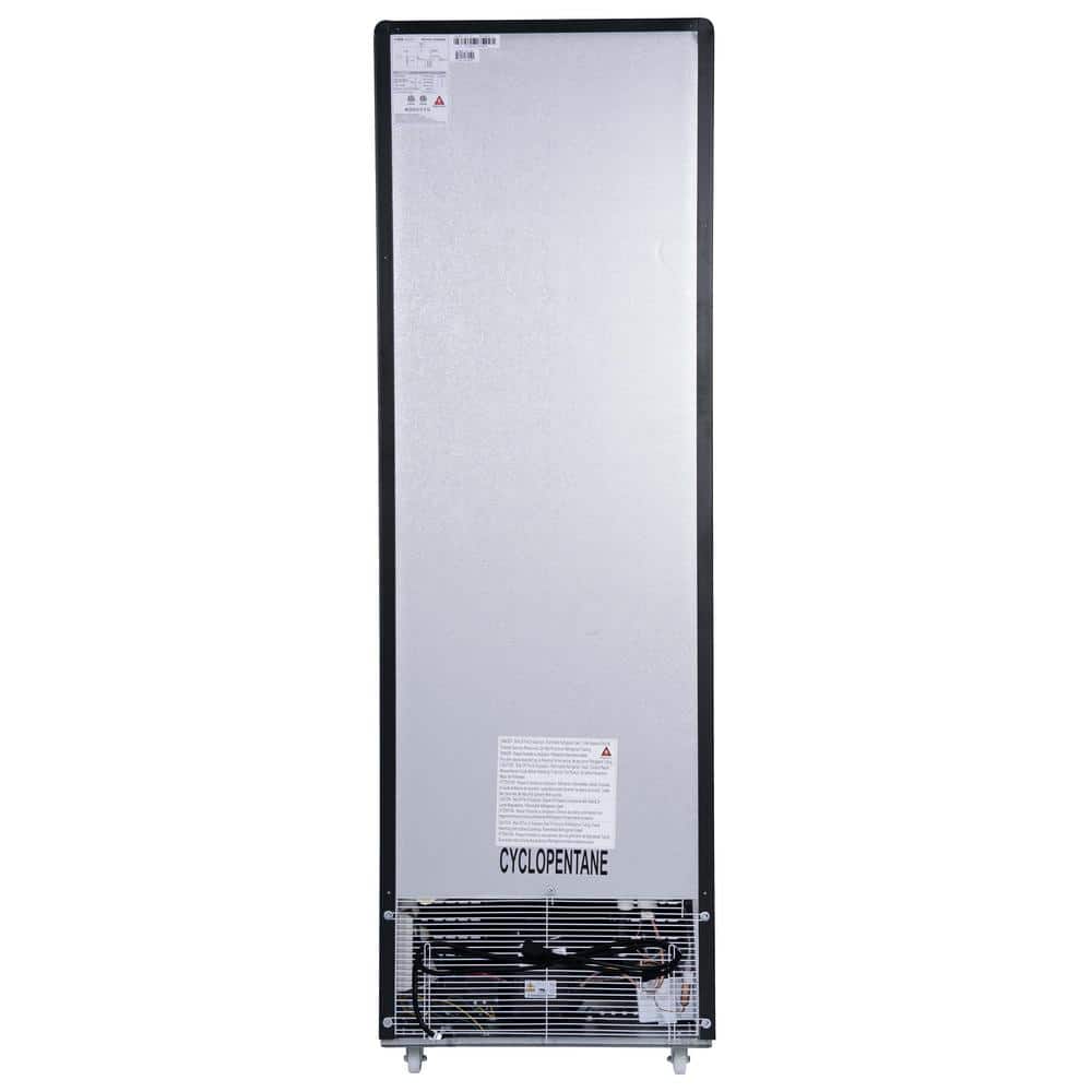 Black 23" Glass Door Commercial Display Refrigerator Cooler, 10 cu. ft.