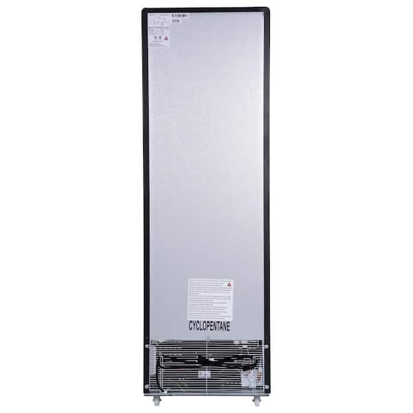 Koolmore KM MDR 1GD 10C 23 in. One Glass Door Commercial Display Merchandiser Refrigerator Cooler in Black ETL Listed 10 Cu. ft