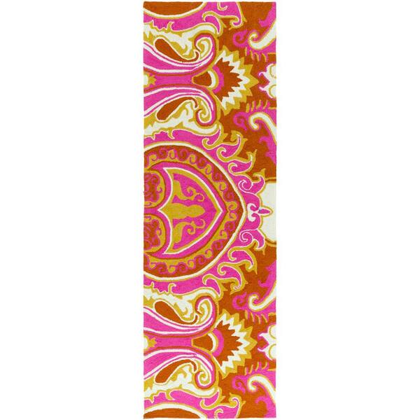 Artistic Weavers Chorisia Fuchsia 3 ft. x 8 ft. Indoor/Outdoor Runner Rug