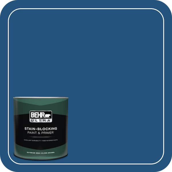 BEHR ULTRA 1 qt. #S-H-570 Blueberry Twist Semi-Gloss Enamel Exterior Paint & Primer