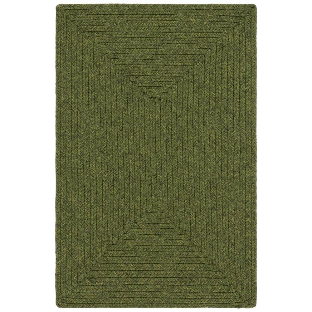 Braided Green Doormat 2 ft. x 3 ft. Solid Area Rug price history on PriceWatchPro