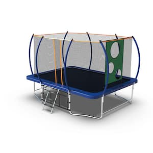 Blue 14 ft. Outdoor Trampoline for Kids and Adults with Enclosure Net