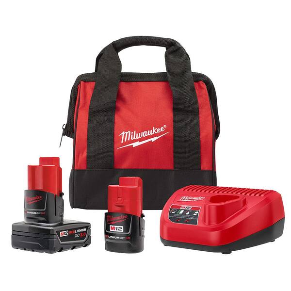 2x Milwaukee M12 1.5aH Battery & Charger 