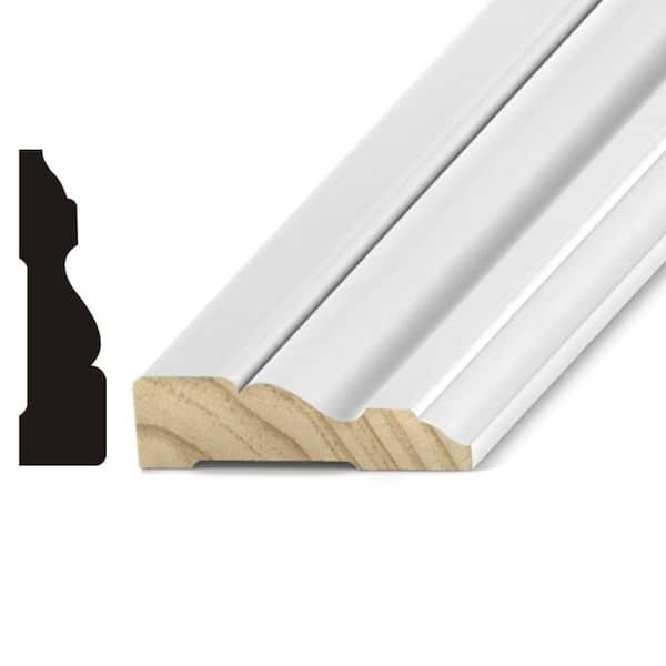 Kelleher 11/16 in. x 2-1/2 in. x 8 ft. Primed Pine #3 Wire Moulding P662PR  - The Home Depot