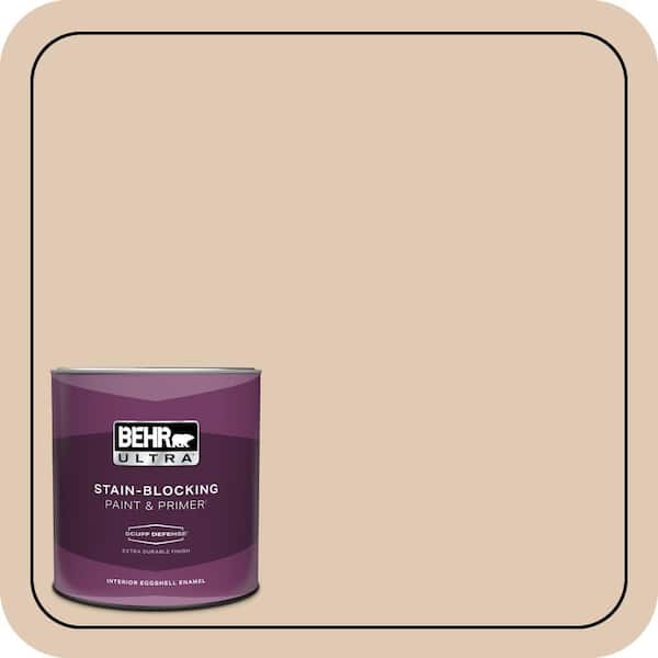 BEHR ULTRA 1 qt. #290E-2 Oat Cake Extra Durable Eggshell Enamel Interior Paint & Primer