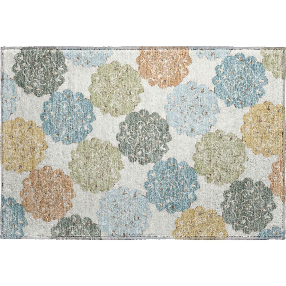 Mayfield Premium Machine Washable Abstract AMF2353 Seaside 3 ft. x 4 ft. Area Rug price history on PriceWatchPro