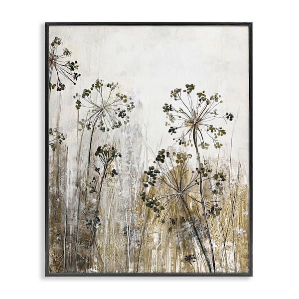 Daffodil Silhouettes Meadow by Design Fabrikken Black Framed Nature Giclee Art Print 14 in. x 11 in.