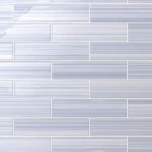 Hand Painted Rectangular 3 in. x 12 in. Coastline 20 Glass tile (10 sq. ft./per Case)