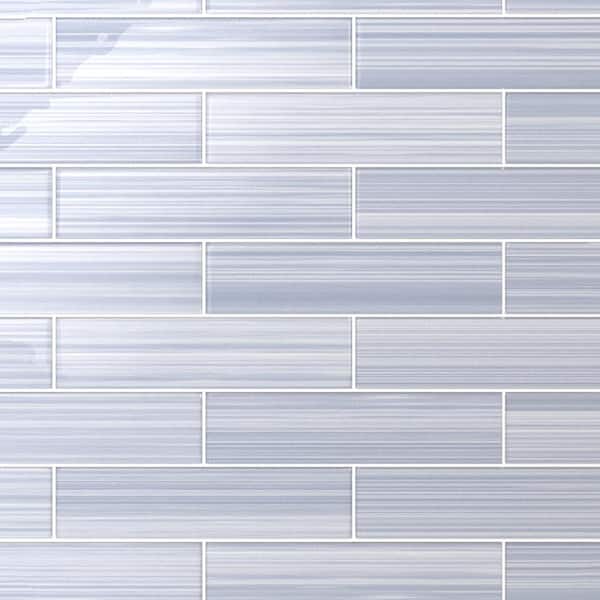 Bodesi Hand Painted Rectangular 3 in. x 12 in. Coastline 20 Glass tile (10 sq. ft./per Case)