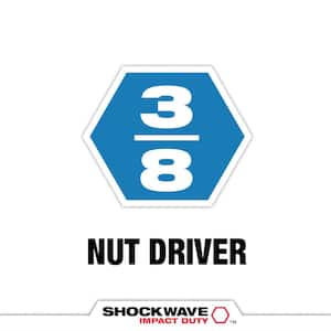 SHOCKWAVE Impact Duty 3/8 in. Alloy Steel Magnetic Insert Nut Driver (3-Pack)