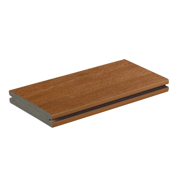 TimberTech AZEK 1 in. x 5.5 in. x 1 ft. Vintage Cypress PVC Deck Board Sample