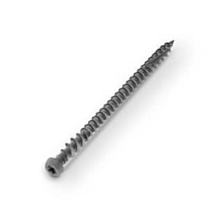 10 x 2 3/4 in. Westminster Gray Star Drive Flat Undercut Epoxy Color Match Deck Screws (100-Pieces)