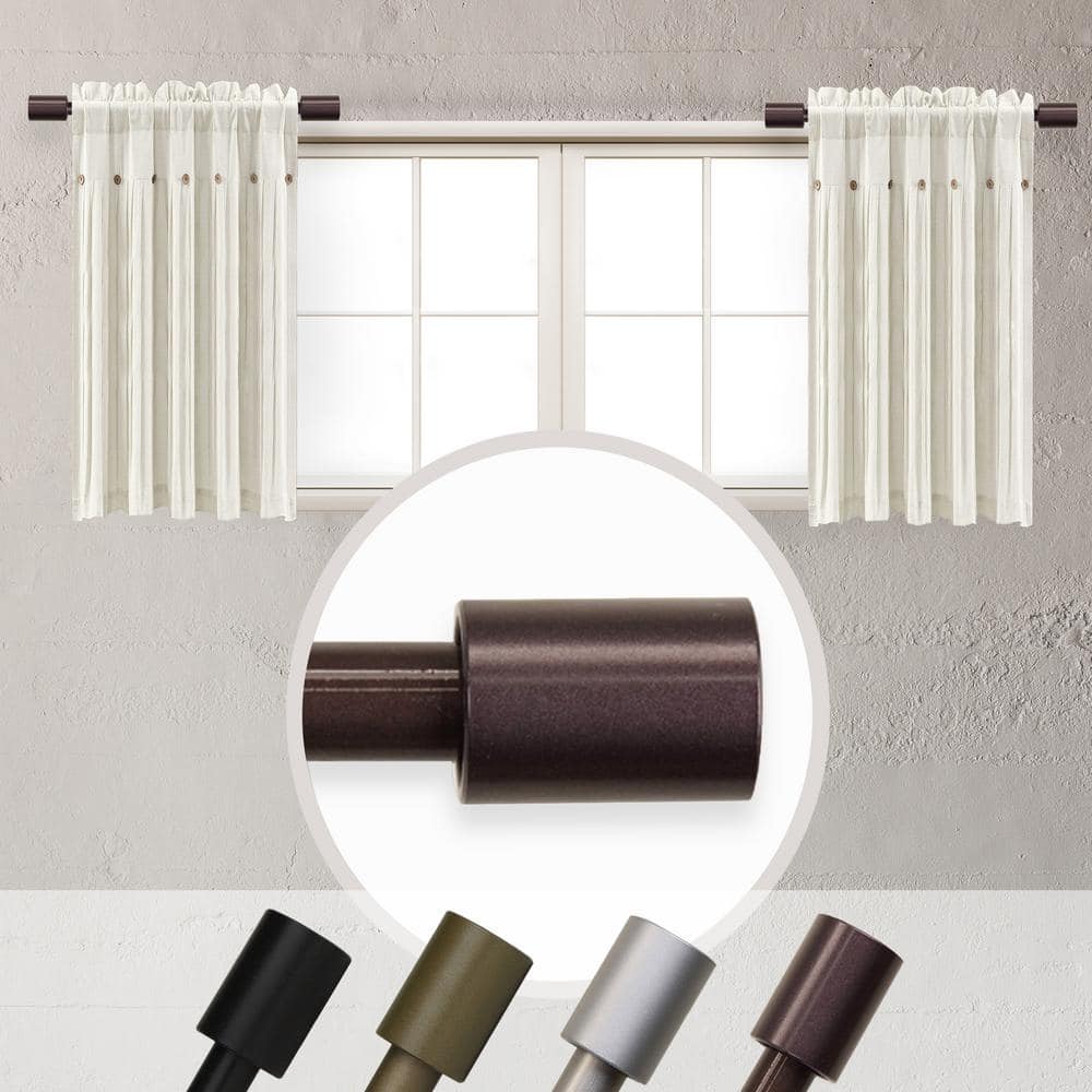 Briella 5/8 inch Side Curtain Rod 12-20 inch long (Set of 2) - Cocoa price history on PriceWatchPro