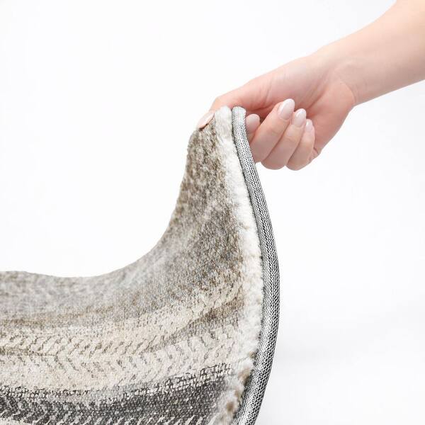 Dream Shag Premium Machine Washable Abstract ADS693 Khaki 10 ft. x 14 ft. Area Rug