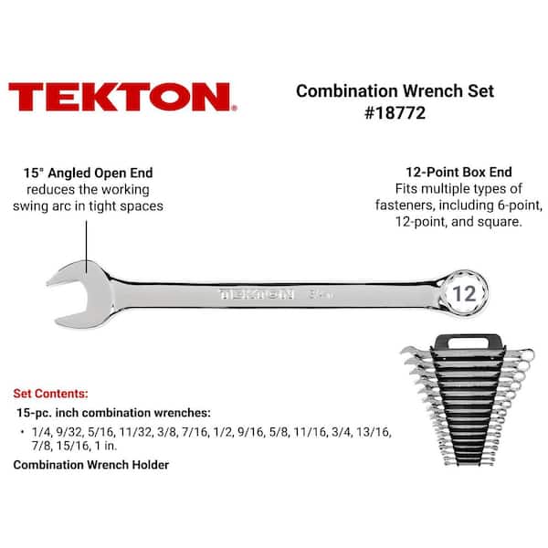 1/4-1 in. Combination Wrench Set (15-Piece)