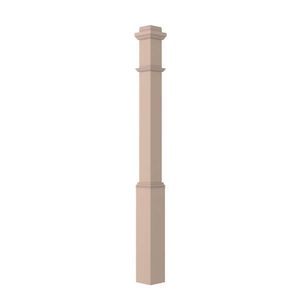 4.5 in. D x 4.5 in. W x 56 in. L Unfinished Maple Wood Box Newel