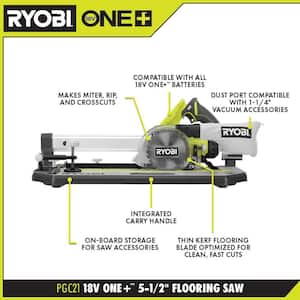 ONE+ 18V 5.5in. Cordless Flooring Saw with Blade (Tool Only)