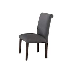 Upholstery Gray Solid Wood Dining Chair (Set of 2)
