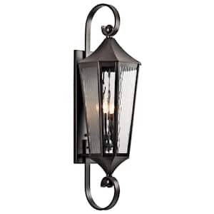 Rochdale 4-Light Olde Bronze Outdoor Hardwired Wall Lantern Sconce with No Bulbs Included (1-Pack)