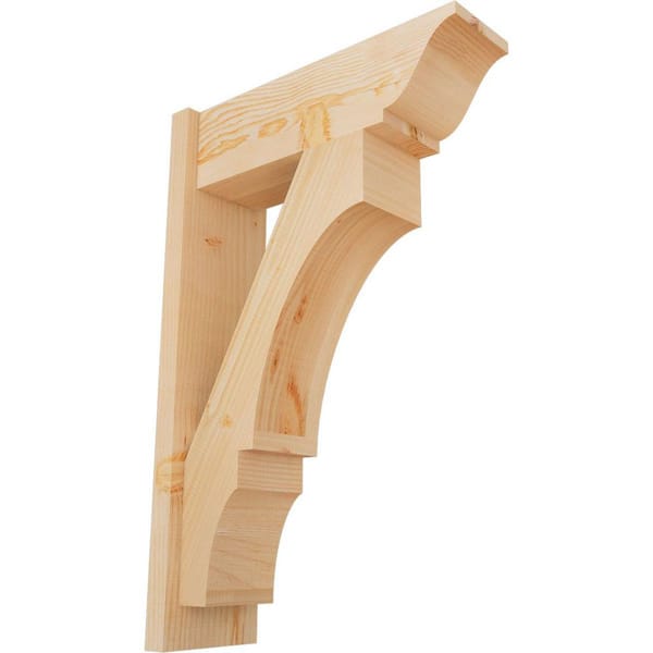 Ekena Millwork 8 in. x 34 in. x 22 in. Douglas Fir Balboa Traditional Smooth Outlooker