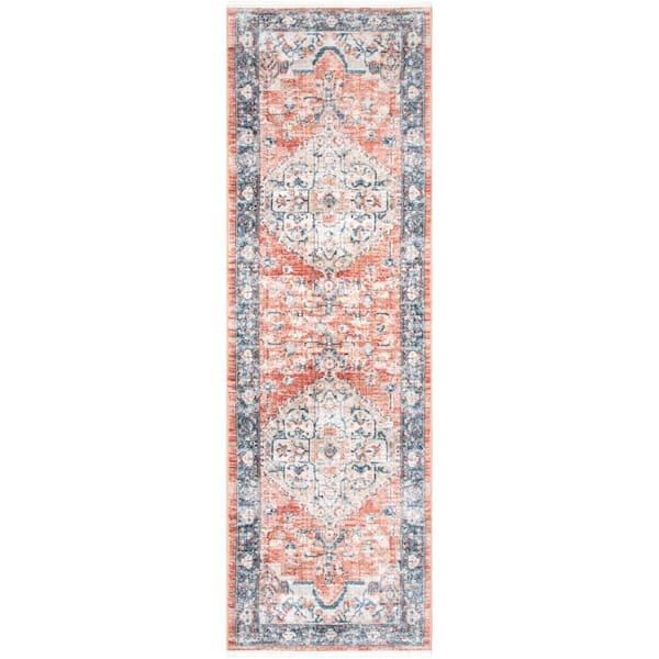 nuLOOM Zara Vintage Medallion Area Rug Rust 2 ft. 6 in. x 10 ft. Runner Rug