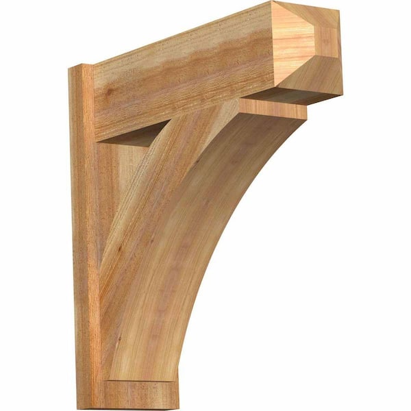 Ekena Millwork 8 in. x 26 in. x 26 in. Thorton Craftsman Rough Sawn Western Red Cedar Outlooker