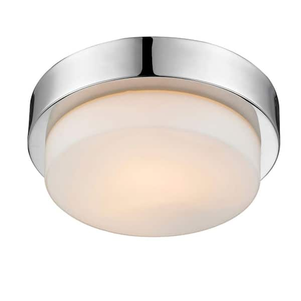 Golden Lighting Maddox Collection 1-Light Chrome Flush Mount