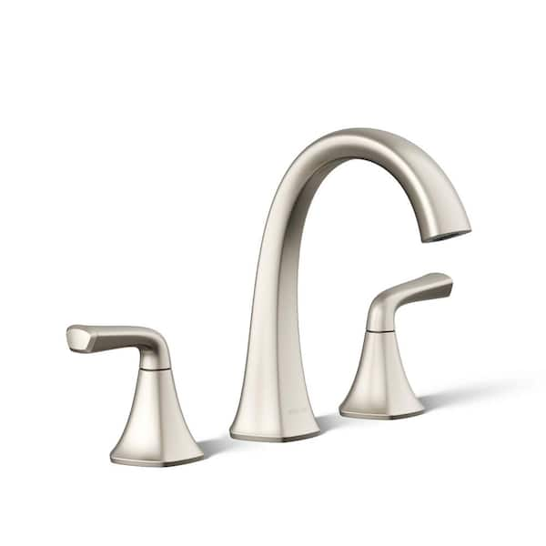 Sundae 8 in. Widespread Double Handles Bathroom Faucet in Vibrant Brushed Nickel