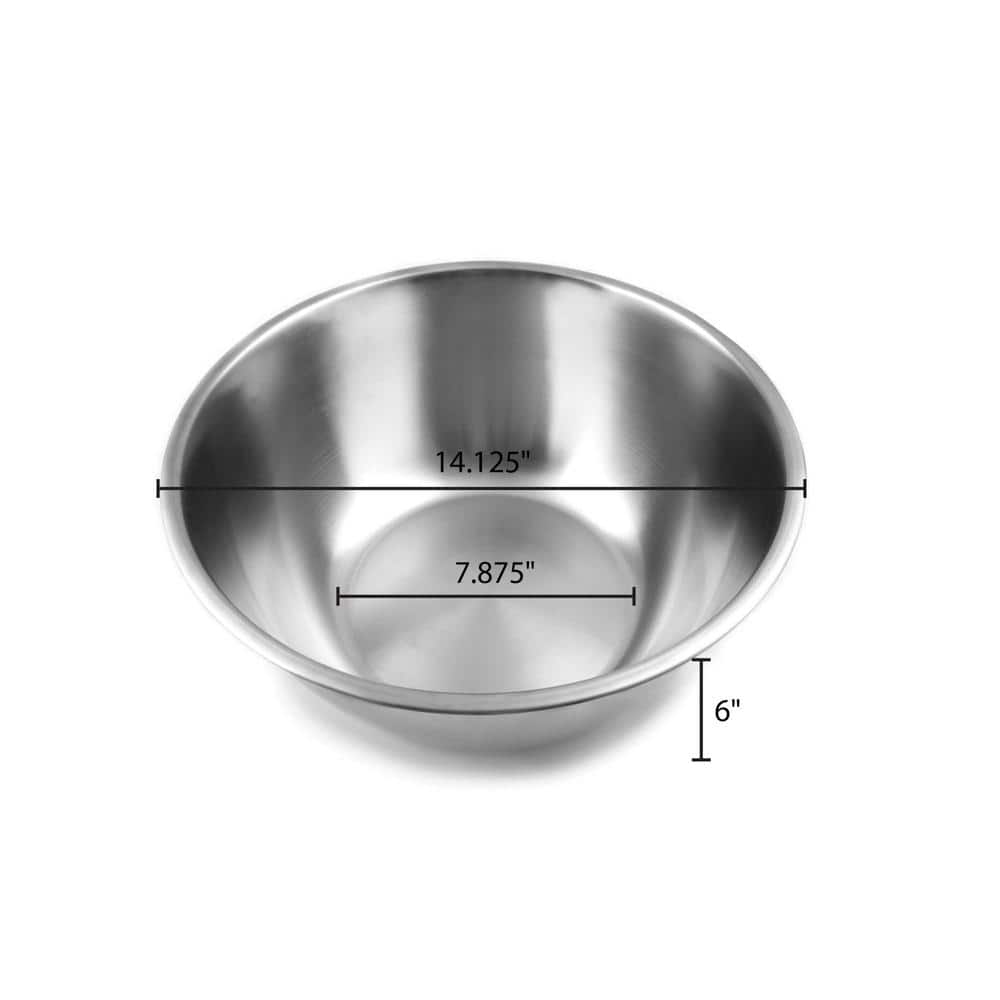 Large Stainless Steel 10.75-Quart Mixing Bowl