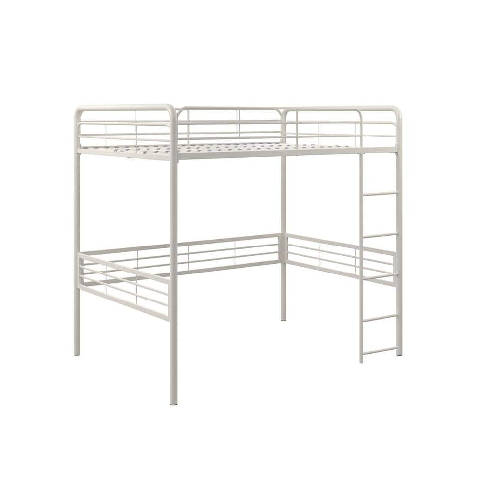 DHP Amelia White Metal Full Loft Bed DE49826 - The Home Depot