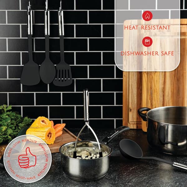 Kitchen Utensils Set Nylon Stainless Steel 23 Piece Heat Resistant Cooking  Tools