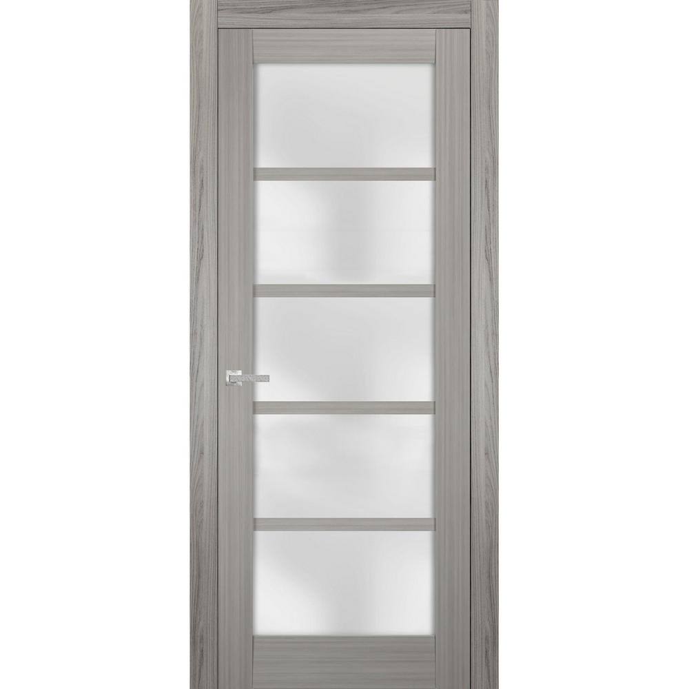 42 in. x 84 in. Universal/Reversible 1-Panel Gray Ash Finished Solid MDF Assembly Required Interior Door Kit price history on PriceWatchPro