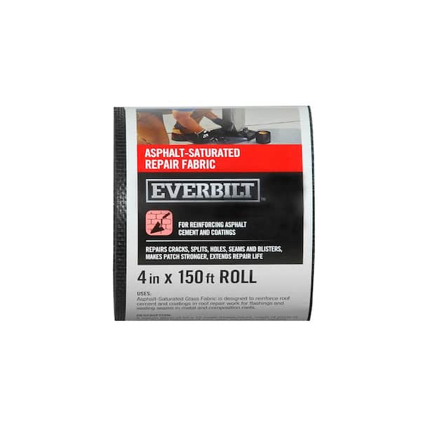 PRIVATE BRAND UNBRANDED Roofing 0.0604 Gal. 4 in. x 150 ft. Asphalt Roof Coating Glass Fabric