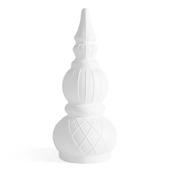 36 in. Outdoor Christmas Ornament Topiary (White)
