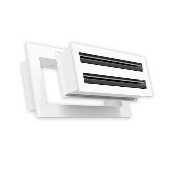 10 in. x 4 in. Aluminum Wall/Ceiling Linear Slot Diffuser in White