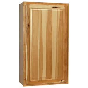 Hampton 24 in. W x 12 in. D x 42 in. H Assembled Wall Kitchen Cabinet in Natural Hickory